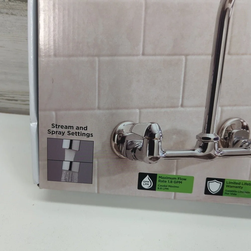 Homewerks Worldwide 2-Handle Standard Kitchen Faucet with Gooseneck Spout